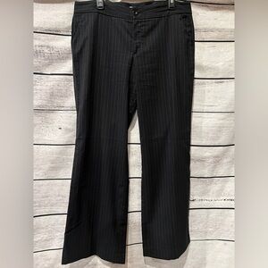 Dockers Black Pinstripe Women's Dress Office Pants Mid Rise Curvy